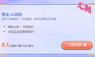 新网cn域名5.1元，虚机9.9元，企业服务0元